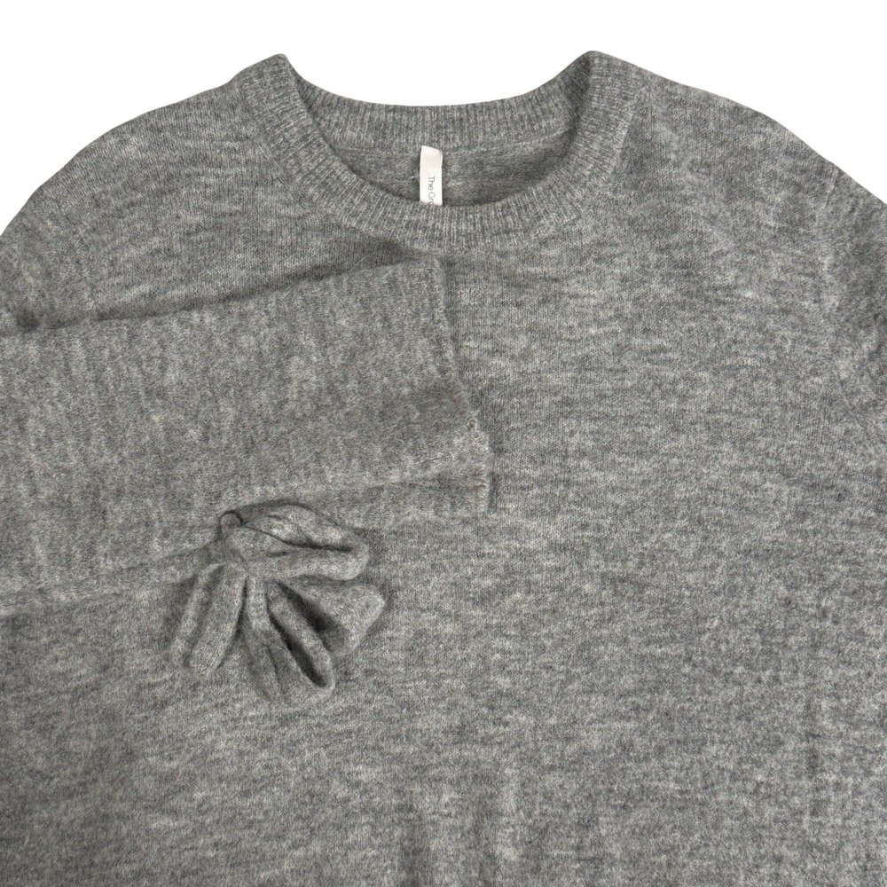 The Group Babaton Malcorra Tie Sweater Alpaca Wool Sweater Grey Aritzia Womens L